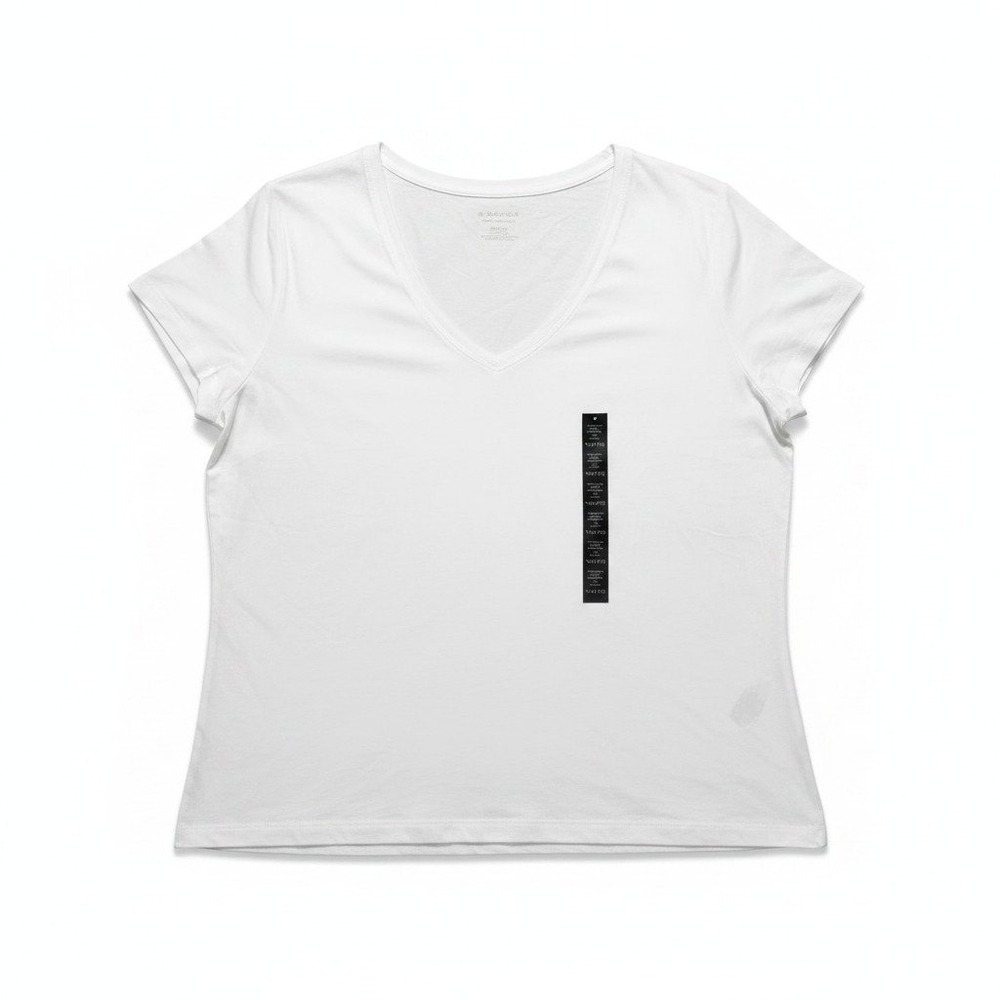 Banana Republic XXL White V-Neck Timeless Tee Womens Casual Minimalist Shirt